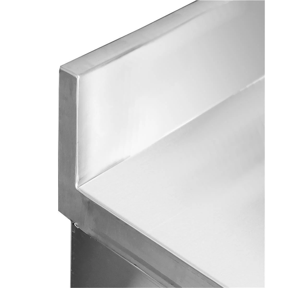 Arbeitstisch aus Edelstahl, mit Aufkantung, 100 x 70 - Image 2