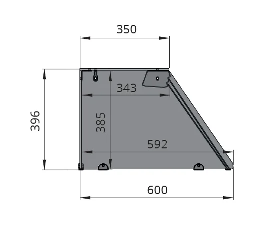 SNACK-Line Bain-Marie Theke 2x GN1/1, Granit rosa-grau, 88x82x85,5 Glasaufbau Klarglas ohne Zwischenablage, H=396mm - Image 2