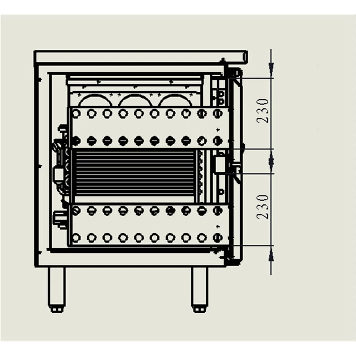 Kühltisch mit 8 Schubladen, Umluft, 223x70 - Image 4