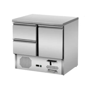 Kühltisch 1 Tür 2 Schubladen, Unterbaukühlung, 90x70