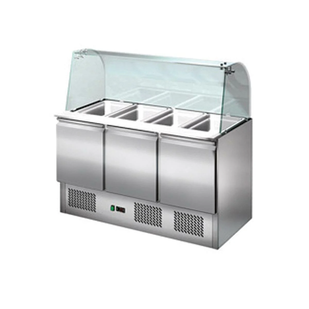 Saladette 3 Türen, gebogenes Glas, 137 x 70 - Image 2