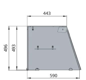 Glasaufsatz hoch, Klarglas, gerade kpl. für THSAI228