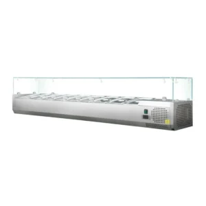 Refrigerated Display Case GN 1/4, 120 X 34, Glass Top