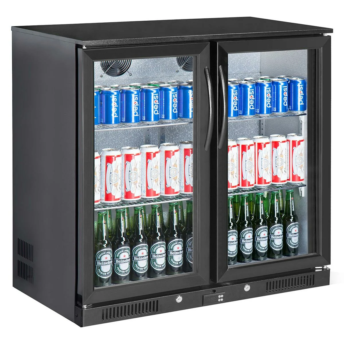 Bottle Cooler, Capacity 200 Liters, 2 Hinged Doors
