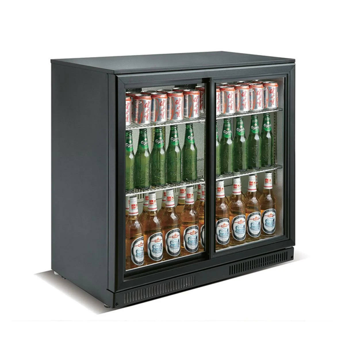 Bottle Cooler, Capacity 228 Liters, 2 Sliding Doors
