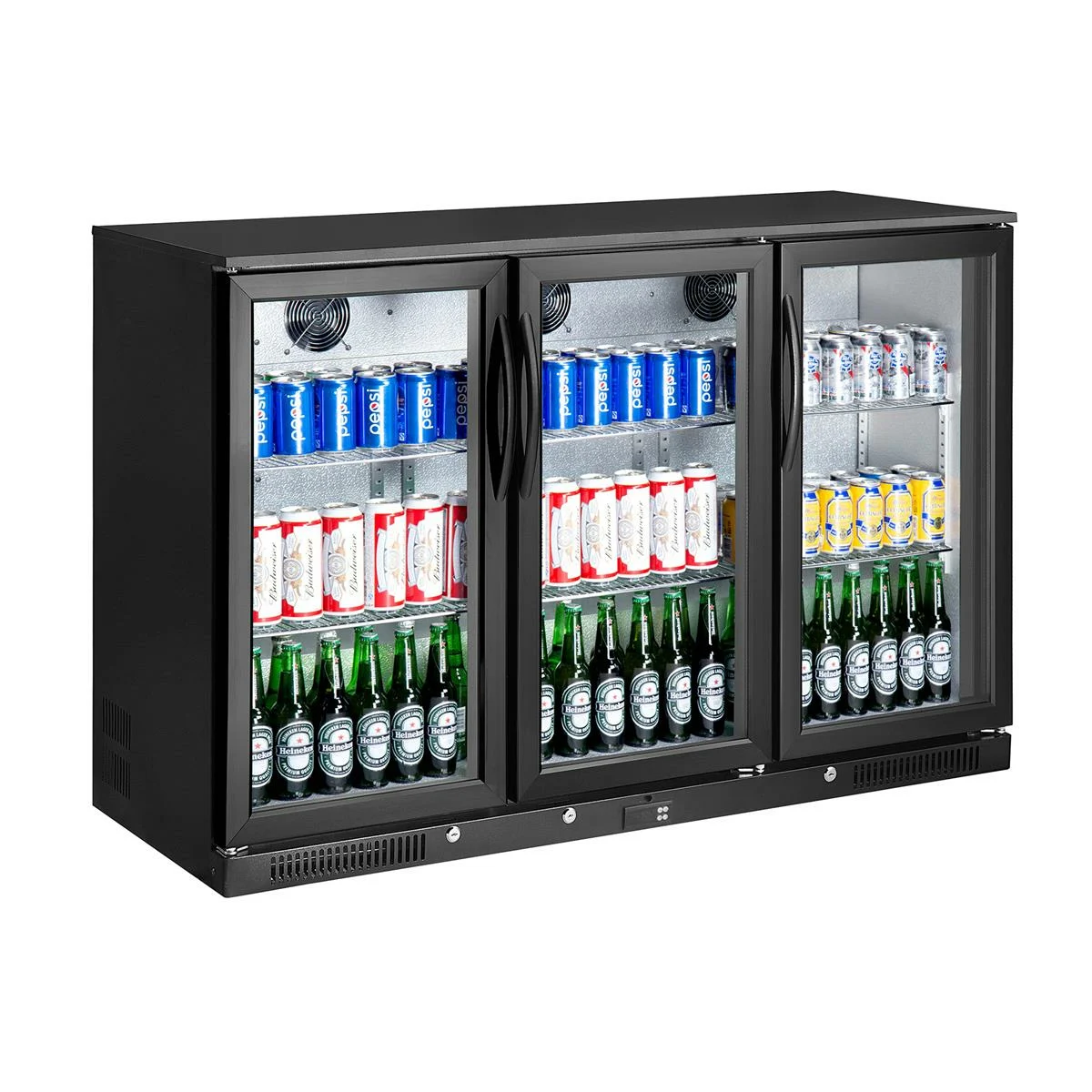 Bottle Cooler, Capacity 300 Liters, 3 Hinged Doors